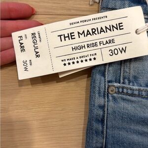 Aritzia Denim Forum Marianne High Rise Flare Jeans - Blue